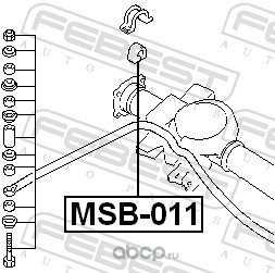 Febest MSB011 Втулка заднего стабилизатора