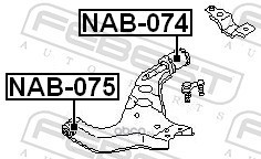 Febest NAB074 Сайлентблок задний переднего рычага