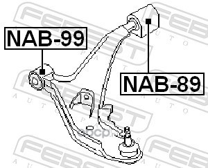 Febest NAB99 Сайлентблок передний переднего рычага