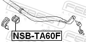 Febest NSBTA60F Втулка переднего стабилизатора