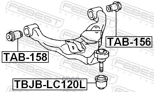 Febest TAB156 Сайлентблок нижнего переднего рычага