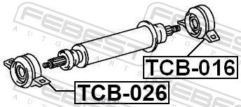 Febest TCB016 Подшипник подвесной карданного вала