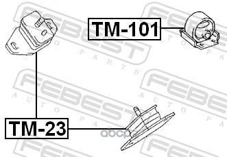 Febest TM101 Подушка двигателя задняя
