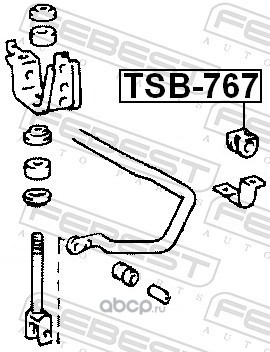 Febest TSB767 Втулка заднего стабилизатора