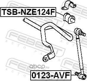 Febest TSBNZE124F Втулка переднего стабилизатора