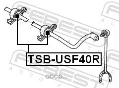 Febest TSBUSF40R Втулка заднего стабилизатора комплект