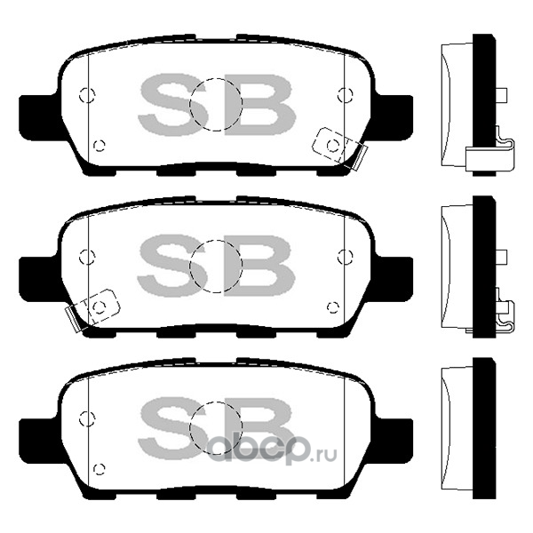 Sangsin brake SP1184 Колодки тормозные задние SP1184