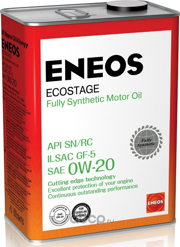 ENEOS 8801252022022 Масло моторное ENEOS Ecostage 0W-20 синтетика 4 л.