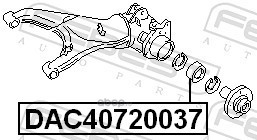 Febest DAC40720037 Подшипник ступичный передний