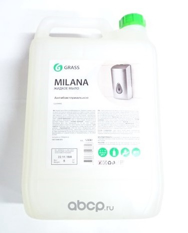 GraSS 125361 Жидкое  крем-мыло MILANA антибактериальное 5 кг, шт