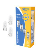 Kraft KT700036 Лампа накаливания Kraft W5W W2.1x9.5d 24V 5  10 шт.