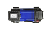 Kraft KT800029 Автомобильный компрессор Power Life EXTRA с манометром и светодиодным фонарем, 50 л/мин, 10 Атм, 12 В, съемный шланг 5 м, 5 дополнительных насадок, в сумке
