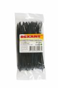 REXANT 0702014 Хомут стяжка кабельная нейлоновая REXANT 200 x2,5мм, черная, упаковка 100 шт.