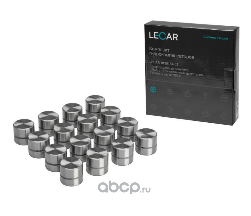 LECAR LECAR012013402 Комплект гидрокомпенсаторов для а/м LADA с ДВС 1.6L 16 кл. (16 шт.)