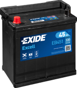 EXIDE EB451 Батарея аккумуляторная 45А/ч 330А 12В прямая полярн. выносные клеммы