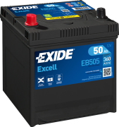 EXIDE EB505 Батарея аккумуляторная 50А/ч 360А 12В прямая полярн. стандартные клеммы
